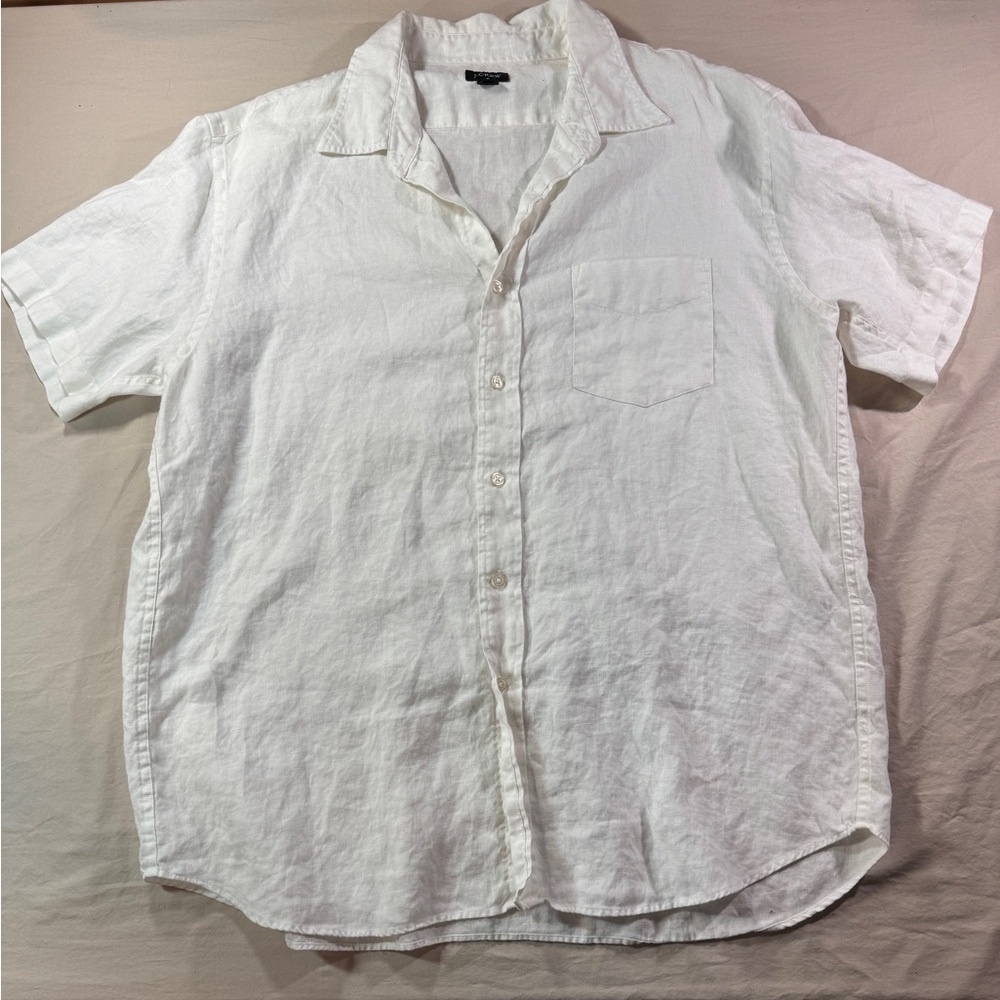 J. Crew White Linen Shirt